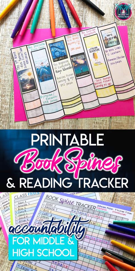 The Printable Book Spines And Reading Tracker For Middle School
