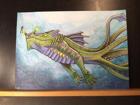 Oc Illustration Of The Sea Dragon Leviathan From Subnautica Fanart