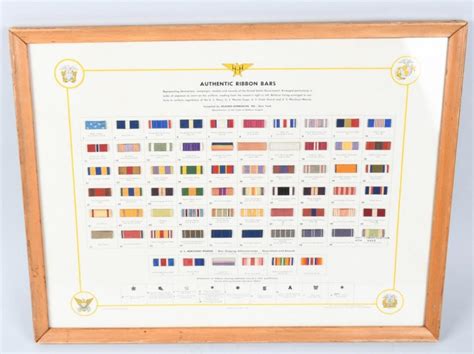 Sold Price Wwii Us Framed Handh Ribbon Bar Display Usmc And Navy