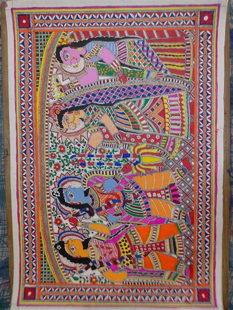 Madhubani Paintings Peacock Kalamkari Painting Madhubani Art Indian