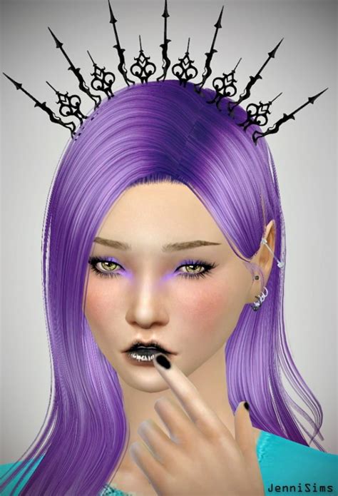 Jenni Sims New Mesh Accessory Spiked Headband • Sims 4 Downloads