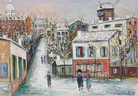 Maurice Utrillo 1883 1955 Le Maquis à Montmartre Mid 20th Century