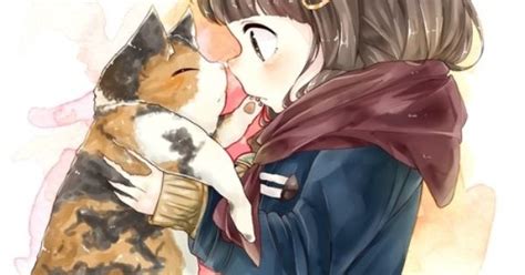 Nekomimi Anime Girl Withholding A Neko Anime Cat Girl