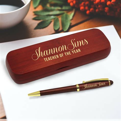 Custom Engraved Ballpoint Pen With Personalized Case Ebay