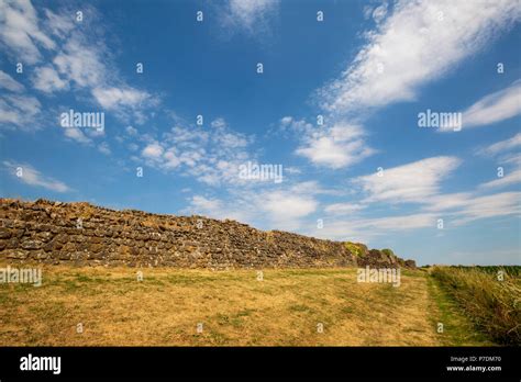 The Fortified Roman Wall Of Venta Silurum At Caerwent Wales Stock