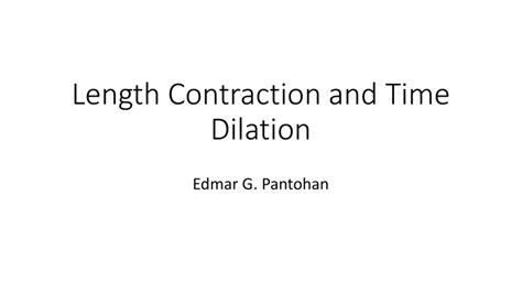 time dilation and length contraction