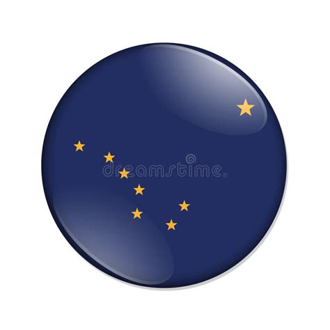 Alaska State Flag Badge Button Stock Illustration Illustration Of