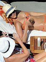 Jessica Alba In Orange Bikini On Vacation In Italy