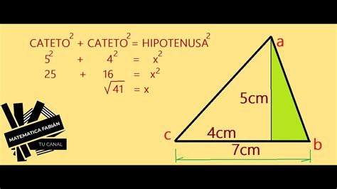 Aplica El Teorema De Pitagoras Para Hallar La Medida De Cada Hipotenusa