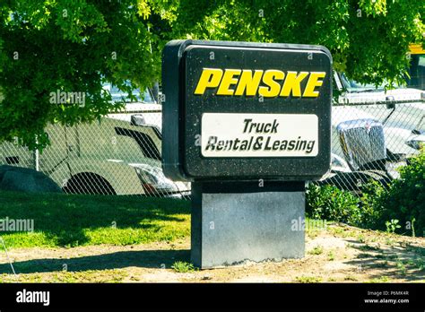 A Penske Truck Rental and Leasing facility in Modesto California USA