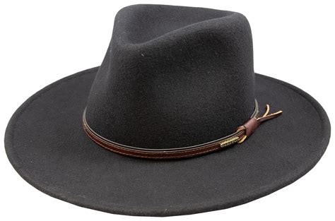 Stetson Stetson Bozeman Black Wool Crushable Cowboy Western Hat
