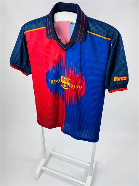 Vintage 1999 Fc Barcelona Rivaldo 11 100 Years Football Jersey Shirt