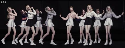 Flower Chamber Kpop Girls Groups Dance Postures Set V1 • Sims 4 Downloads