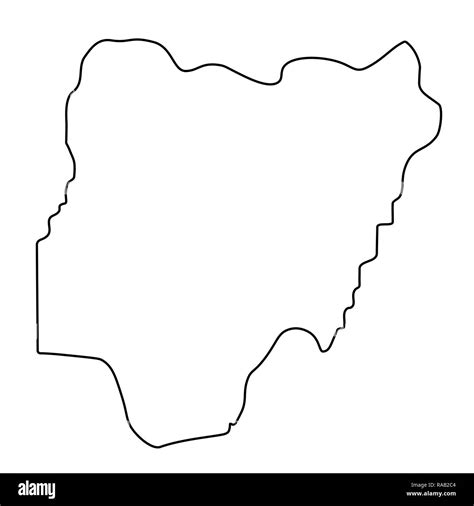 Mapa De Nigeria Esquema Silueta De Nigeria Mapa Ilustración