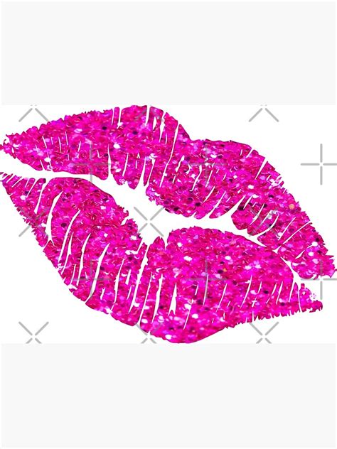 Glitter Lips Pink Glitter Lips Kiss Pink Glitter Poster For Sale By
