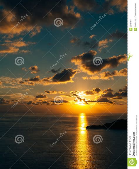 Sunset Over The Sea Sunset Over The Adriatic Sea Stock Image Image