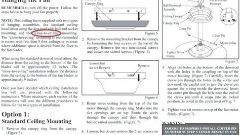 Ceiling Fan Wiring Instructions