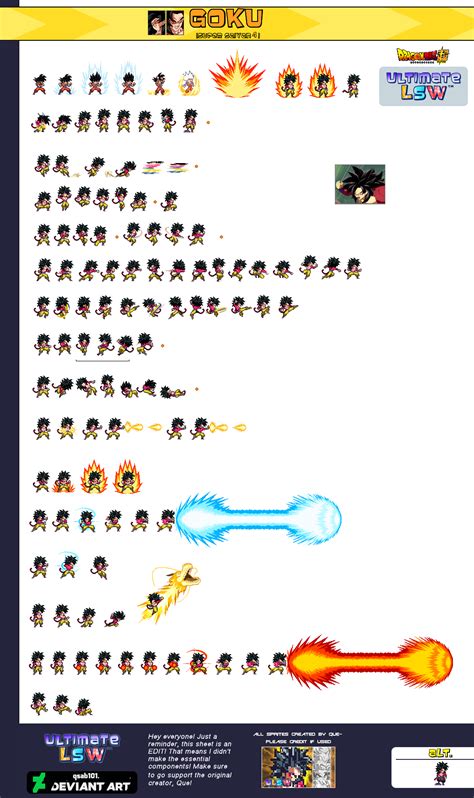 Super Saiyan 4 Goku Ultimate Lsw Sheet By Kaval2003 On