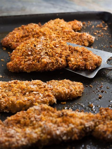 The schnitzel is this is a classic recipe for making schnitzel, nothing fancy, you just have to bread the meat and fry. Oven Baked Pork Schnitzel | Recipe (With images) | Baked ...