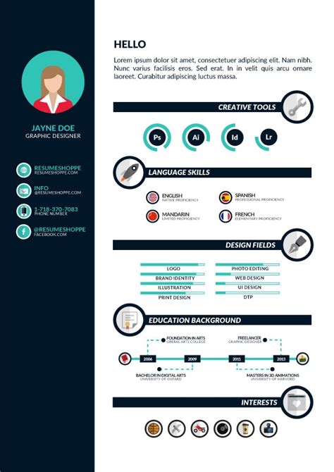 Download A Free Infographic Resume No Strings Attached