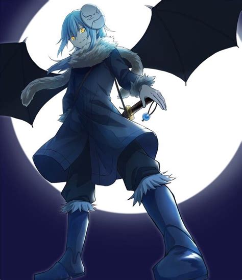 Rimuru Tempest Feat Full Moon Tenseislime Blue Hair Anime Boy