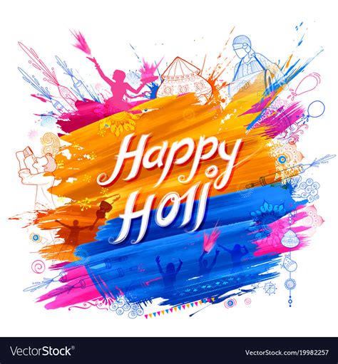 Free Download Happy Holi Background For Festival Of Colors Vector Image