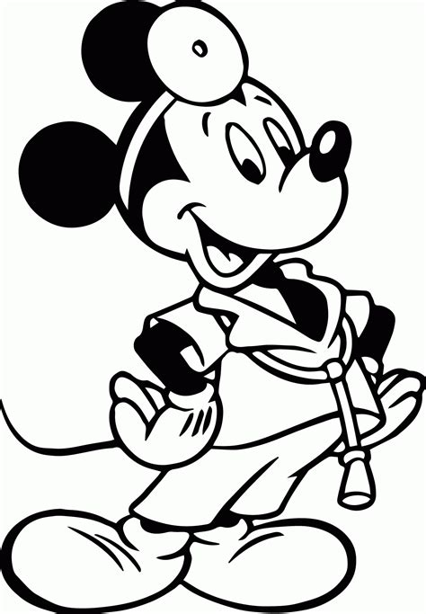 As a kid, one of my favourite activities used to be coloring pages. Mickey A Doctor Coloring Page | Wecoloringpage | Mickey ...