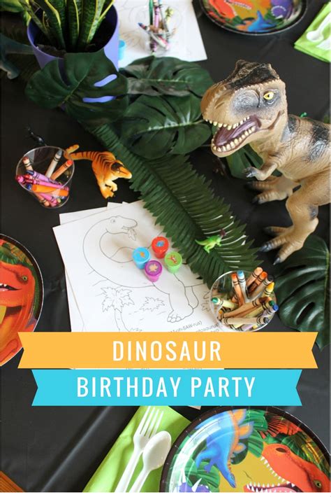 Dinosaur 4th Birthday Party Sevenlayercharlotte