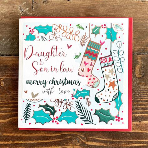 Daughter And Son In Law Merry Christmas Card By Molly Mae®