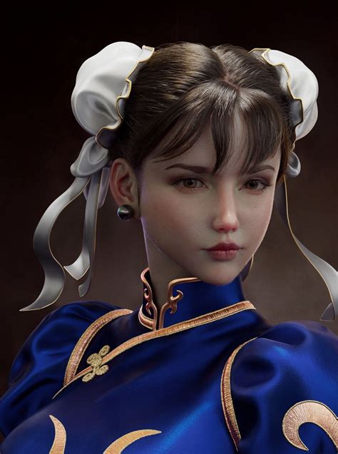 street fighter chun li como una persona real en un genial fan art