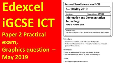 How did your exam go? Edexcel iGCSE ICT Paper 2, Graphics Question - May 2019 ...