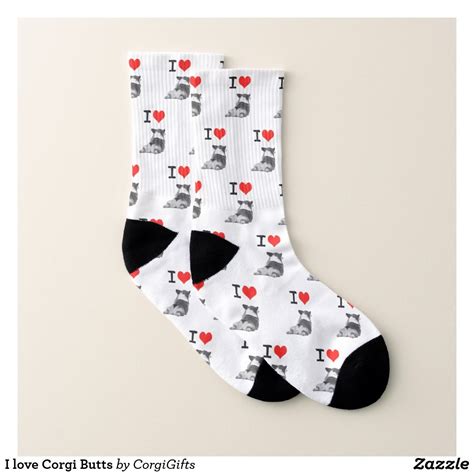 I Love Corgi Butts Socks Zazzle Corgi Butts Corgi Ts Art Socks