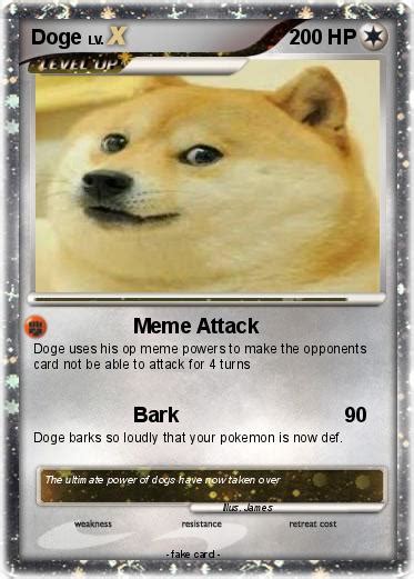 Pokémon Doge 1594 1594 Meme Attack My Pokemon Card