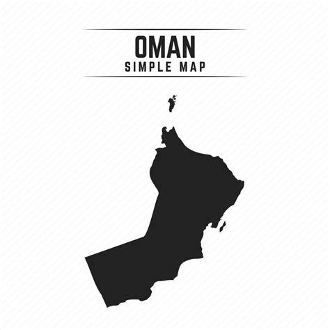 Simple Black Map Of Oman Isolated On White Background 3249476 Vector