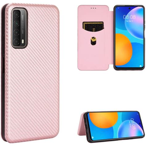 Husa Huawei P Smart 2021 Y7a Book Type Slim Carbon Pink Cubz
