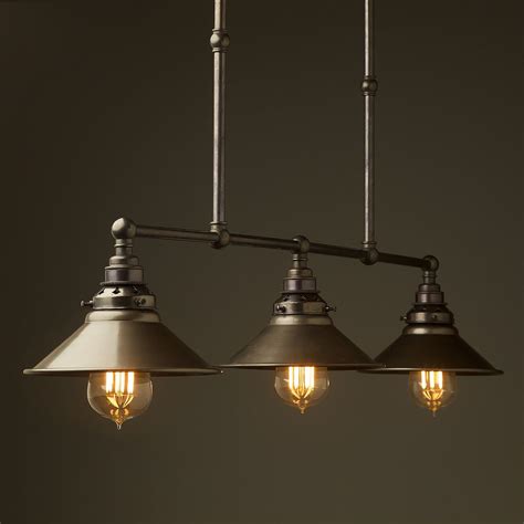 Made from aluminum, this table is light enough that you can actually pick it up and move it to a new spot on your lawn or patio. Bronze Edison Billiard Table Light | Light table, Ceiling ...