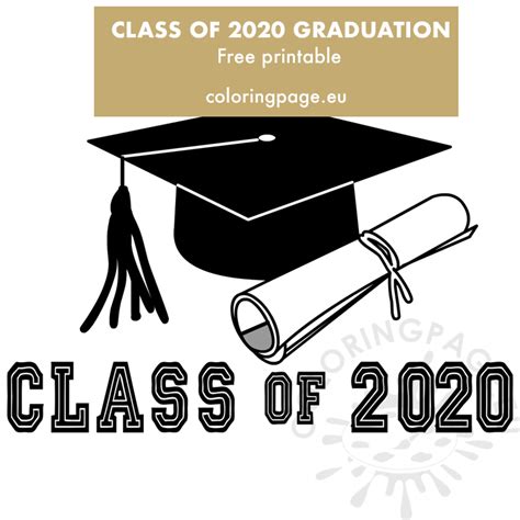 Free graduation cards, ecards with congratulations quotes for graduates, images to students free graduation cards. Class of 2020 Graduation printable - Coloring Page