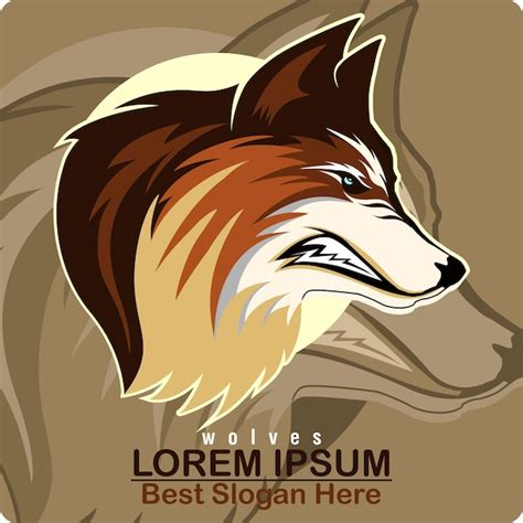 Premium Vector Mascot E Sport Logo Wolf Head Emblem Vector