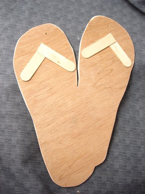 Unfinished Hand Cut Wooden Flip Flops