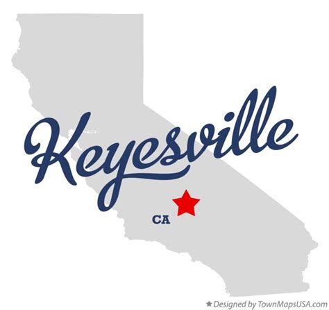 Map Of Keyesville Ca California