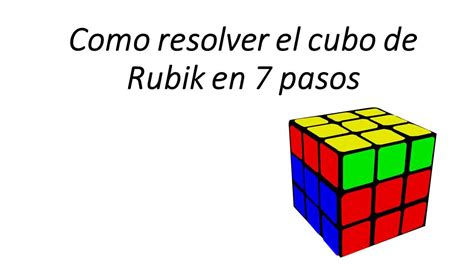 Como Resolver El Cubo De Rubik En 7 Pasos Youtube