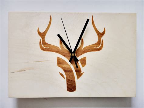 Laser Engraved Wooden Clock Wall Clock Made From Wood Wooden Etsy