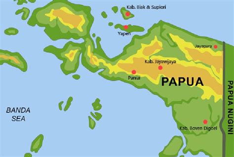 Gambar Peta Papua Peta Pulau Papua Gambar Peta Papua Indonesia Images And Photos Finder