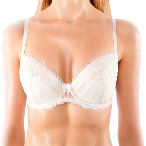 Frugue Sexy Push Up Lace Comfortable Underwire Demi Half Cup Padded