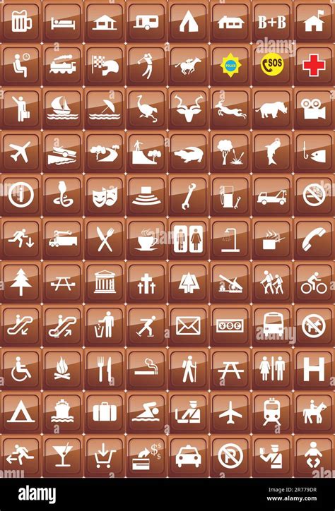 Tourist Locations Icon Set Stock Vector Image And Art Alamy