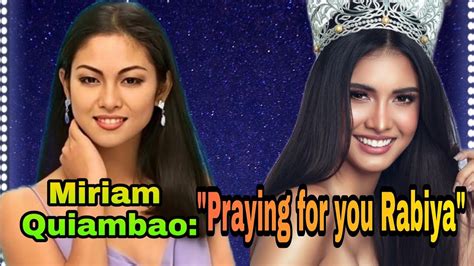 Miriam Quiambao Sends Best Wishes To Rabiya Mateo Ahead Of Miss Universe 2020 Pageant Youtube