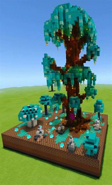 Giant Nether Tree With A Portal With Some Of The 116 Blocks