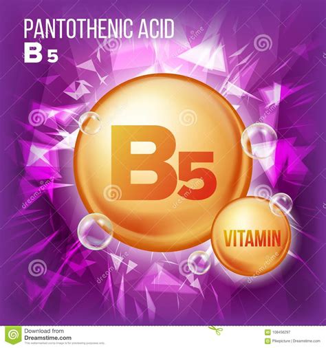 Vitamin B5 Pantothenic Molecular Structure Vitamin B5 Pantothenic