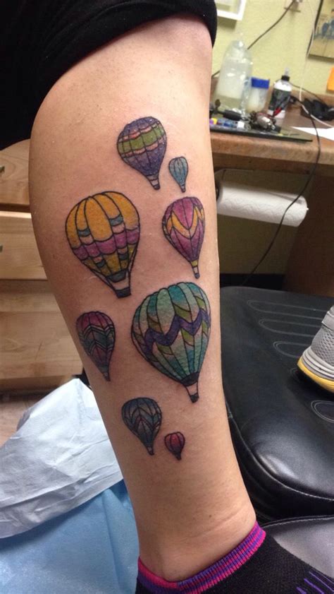 Hot Air Balloon Tattoo Mine From Skin Candy In Racine Mom Tattoos Cute Tattoos Simple Tattoos
