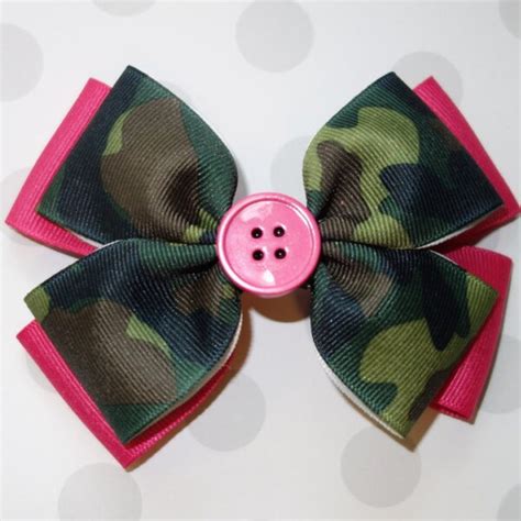 Camouflage Hair Bow Etsy